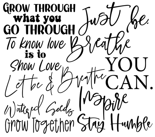 20 - 115 GST Inspired Words 1 - 216 Tumblers