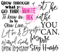 20 - 123 GST Words 1 White Ink - 216 Tumblers