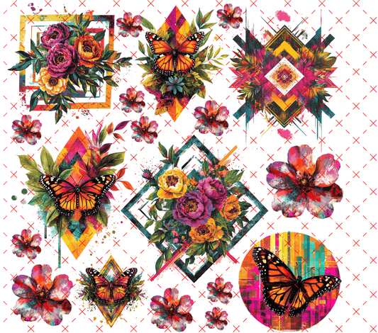 20 - 203 HITS DIFFERENT FLORALS - 216 Tumblers