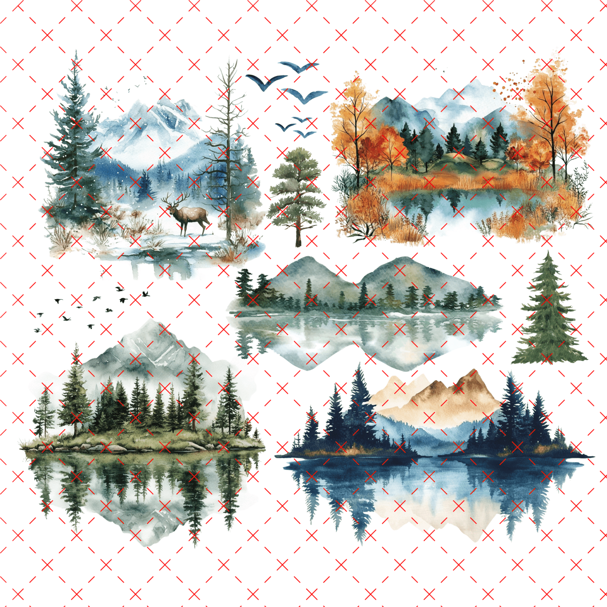 20 - 212 MOUNTAIN SCENES - 216 Tumblers