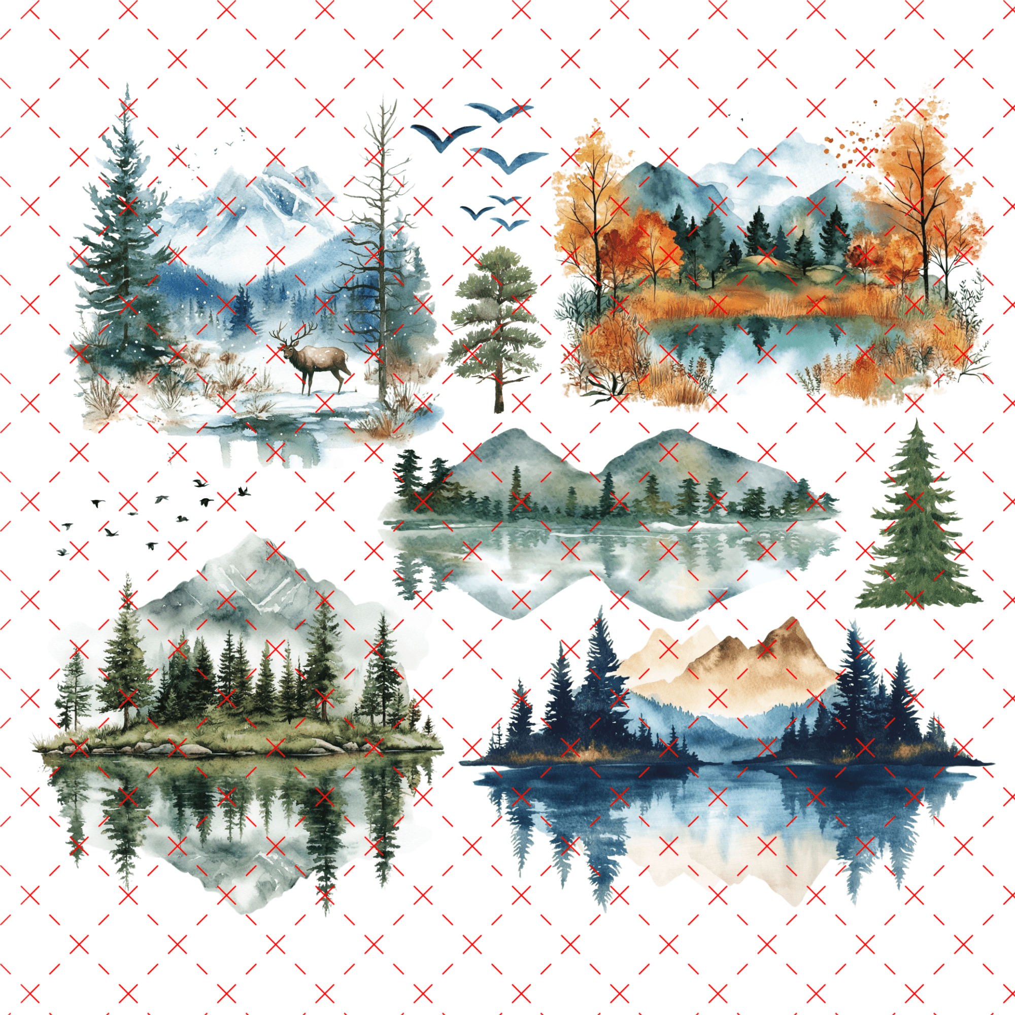 20 - 212 MOUNTAIN SCENES - 216 Tumblers