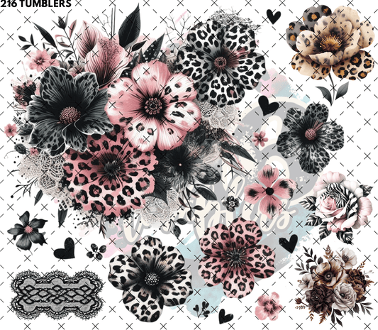 20 - 215 NEW STYLE FLOWERS - 216 Tumblers