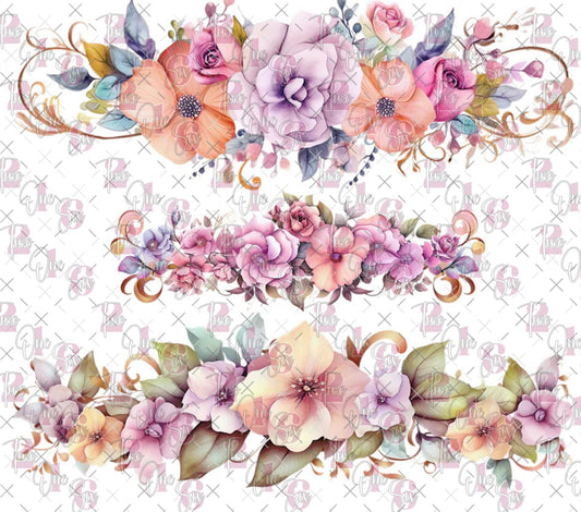 20 - 69 Flower strip tall + mini - 216 Tumblers