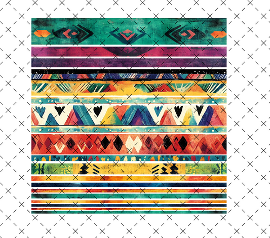 10X10 Colorful Aztec Bands