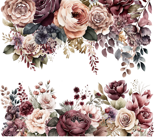 328 10X10 MAUVE FLORAL WRAP