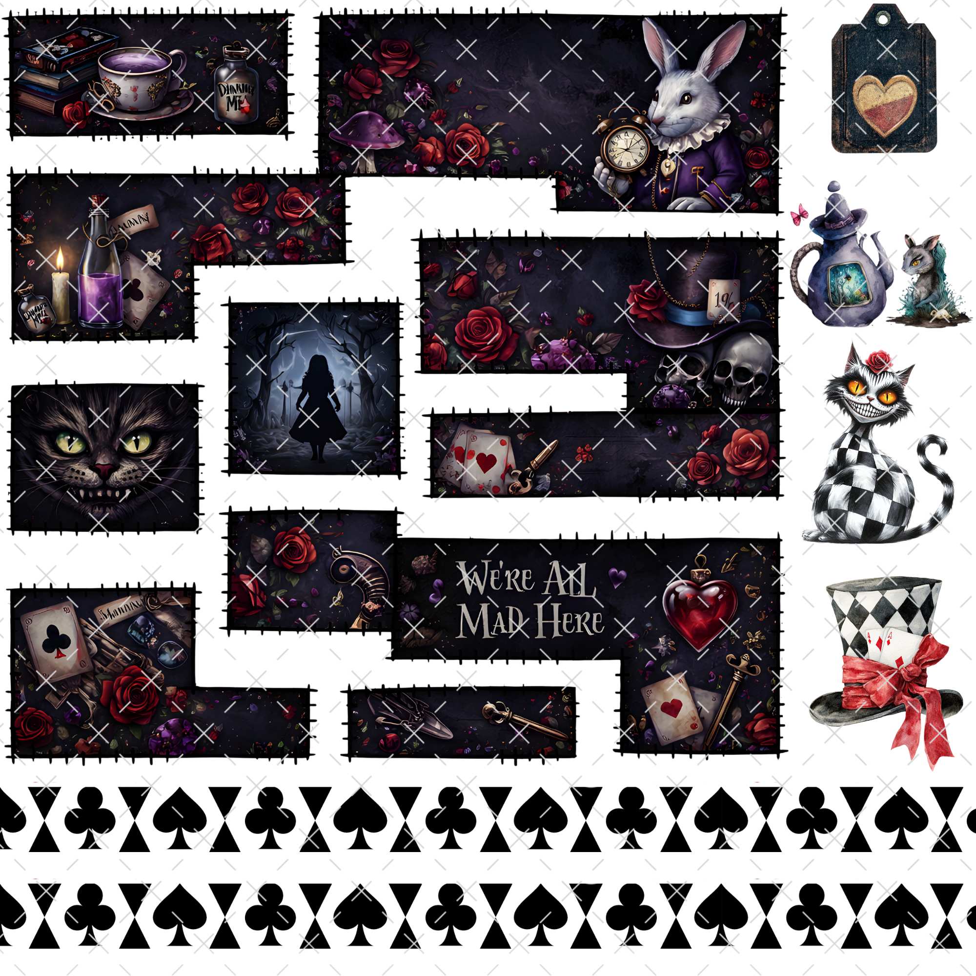 216 PRINT SHOP - 10X10 MAD ALICE - 216 Tumblers