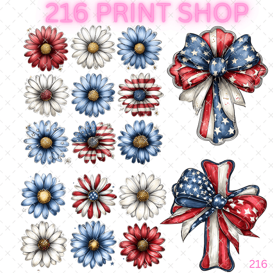 216 PRINT SHOP - 7X7 AMERICANA - 216 Tumblers