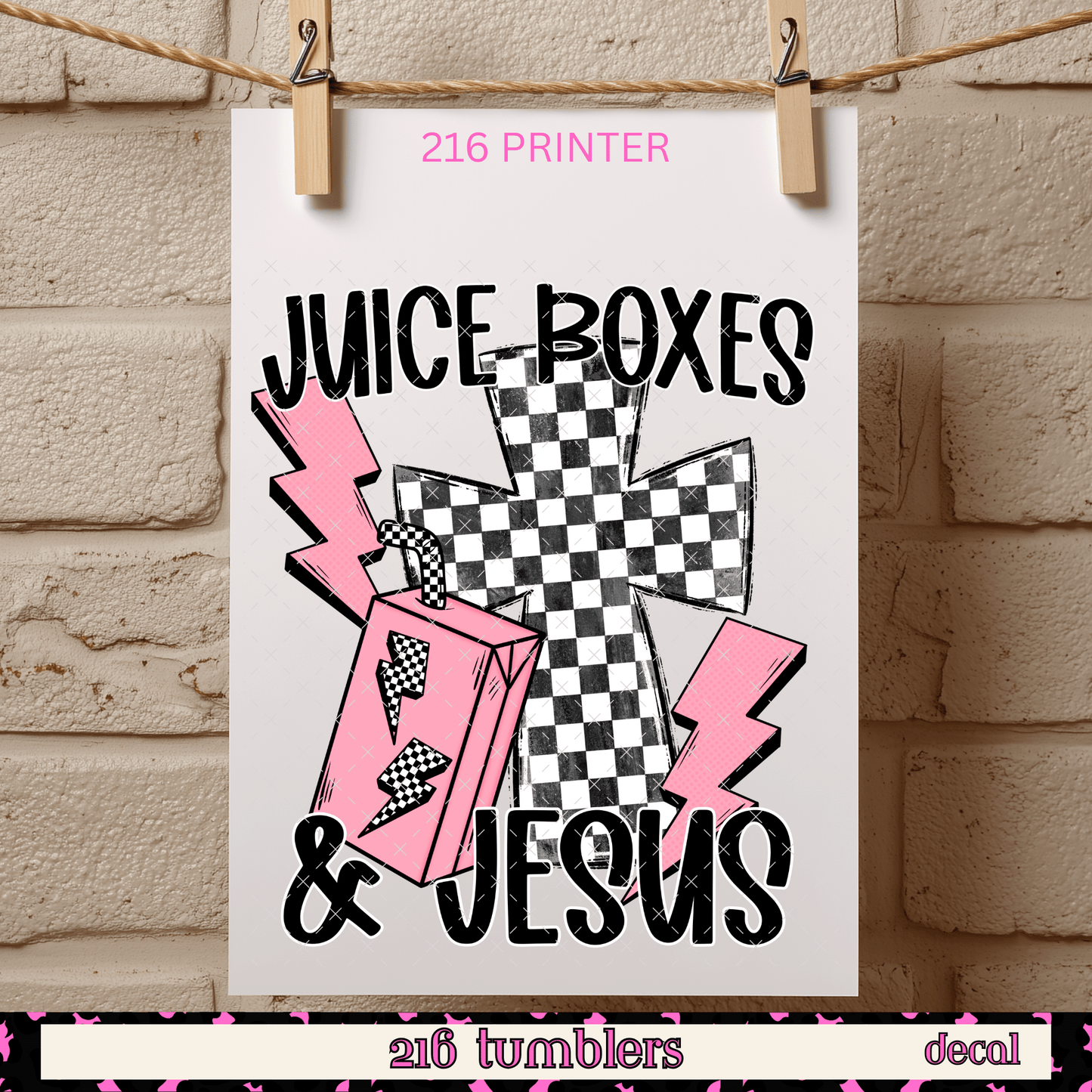 216 PRINT SHOP - JUICE BOXES AND JESUS - 216 Tumblers