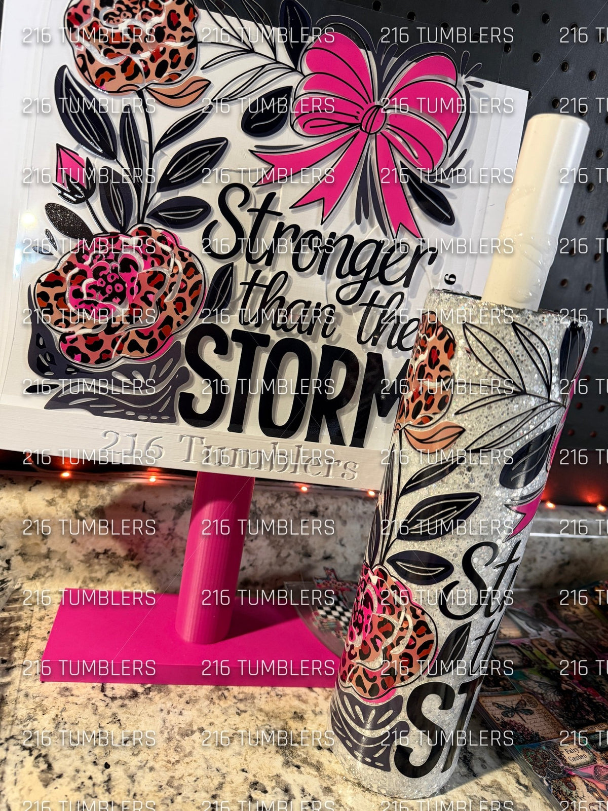 216 PRINT SHOP - STRONGER THAN STORM UVDTF 10X10 - 216 Tumblers