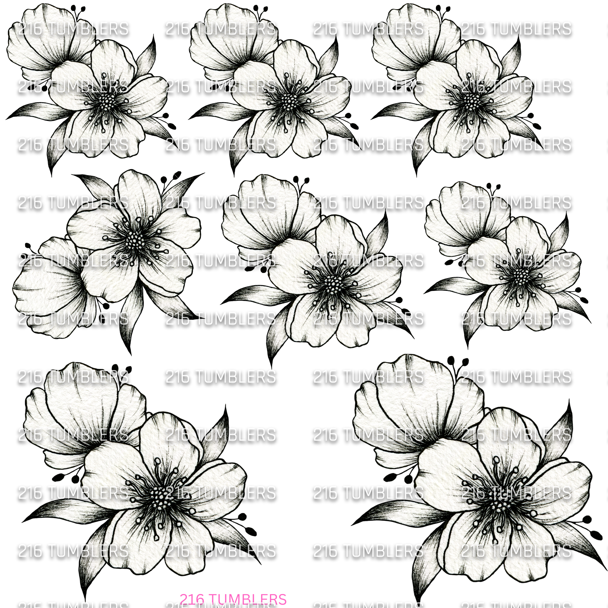 1142 WHITE FLORALS