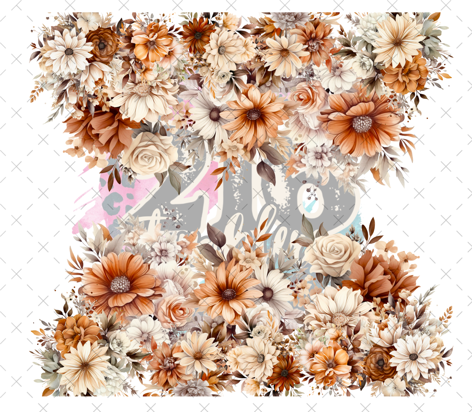 #20-125 Boho Floral Wraps