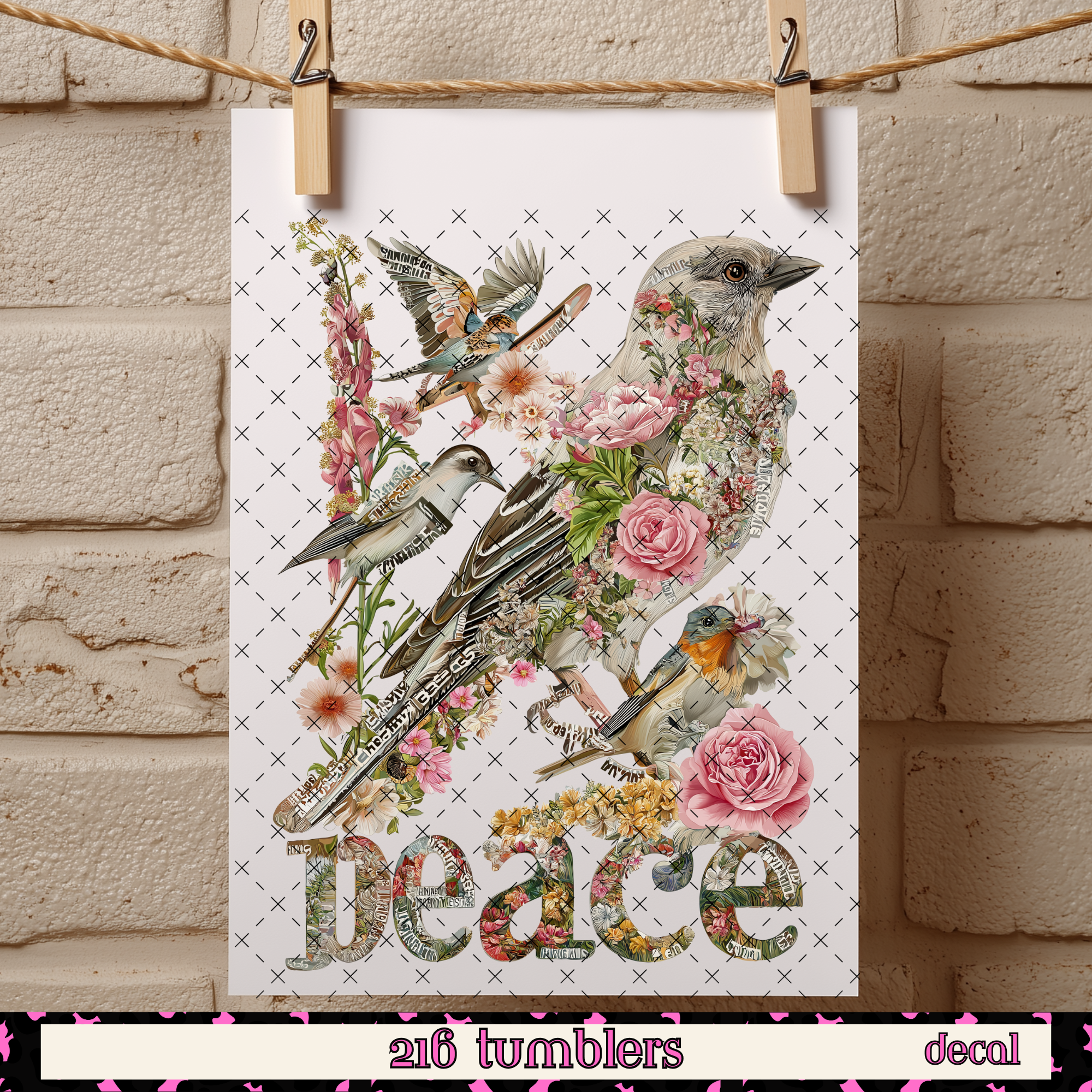 PEACE BIRD DECAL