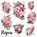 765 PINK LEOPARD AND FLOWERS