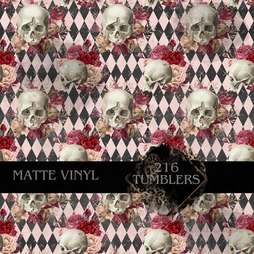 217 Pink Skulls - 216 Tumblers