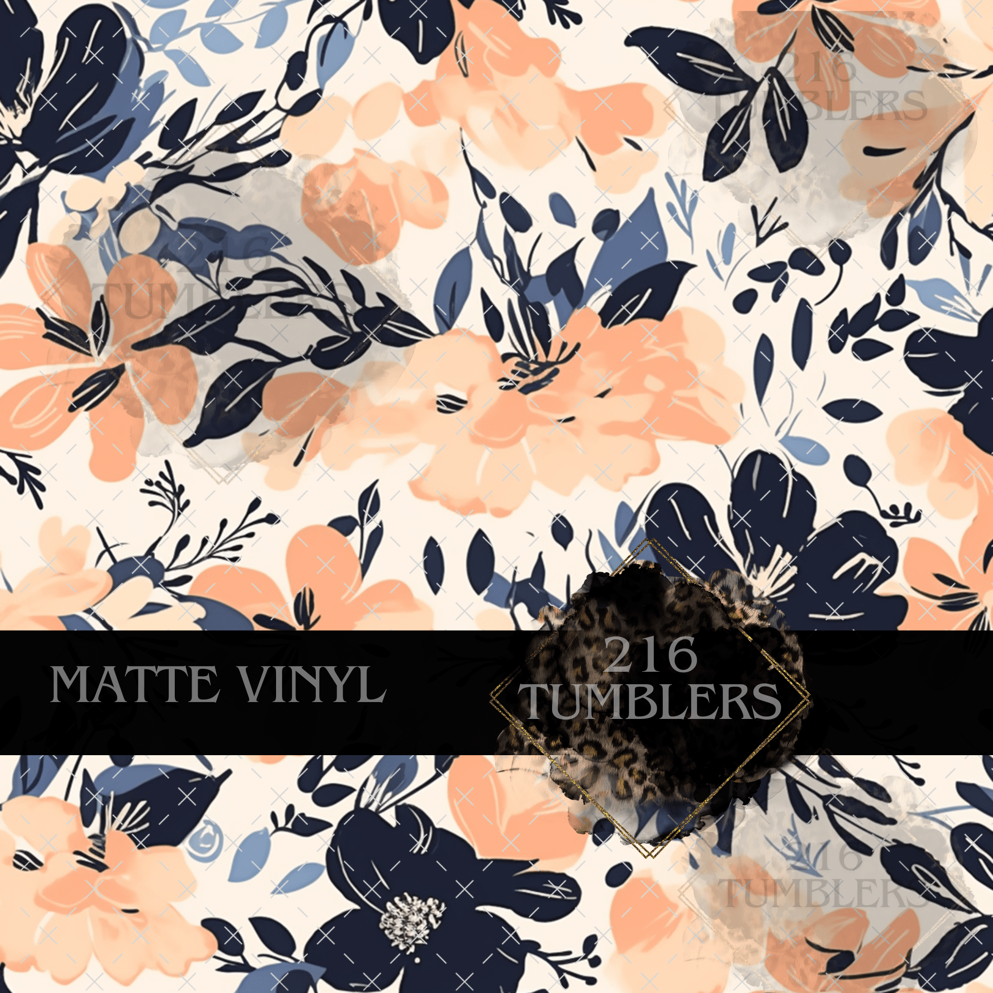 218 Peach Florals - 216 Tumblers