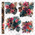 220 MONSTERA FLORAL SKULL - 216 Tumblers