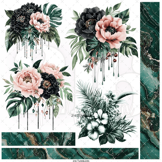 224 EMERALD CITY *MINOR IMPERFECTION - 216 Tumblers