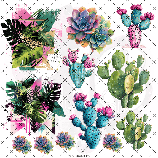 235 80'S NEON WESTERN - 216 Tumblers