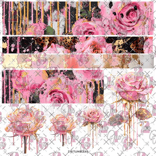 245 BANDS AND FLOWERS - 216 Tumblers