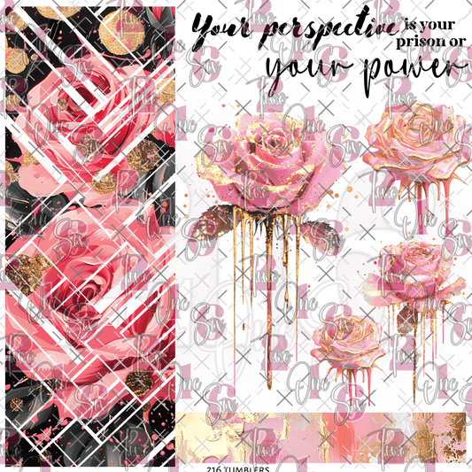 249 BRAIDED FLORAL DRIP - 216 Tumblers