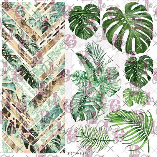 253 BRAIDED MONSTERA - 216 Tumblers