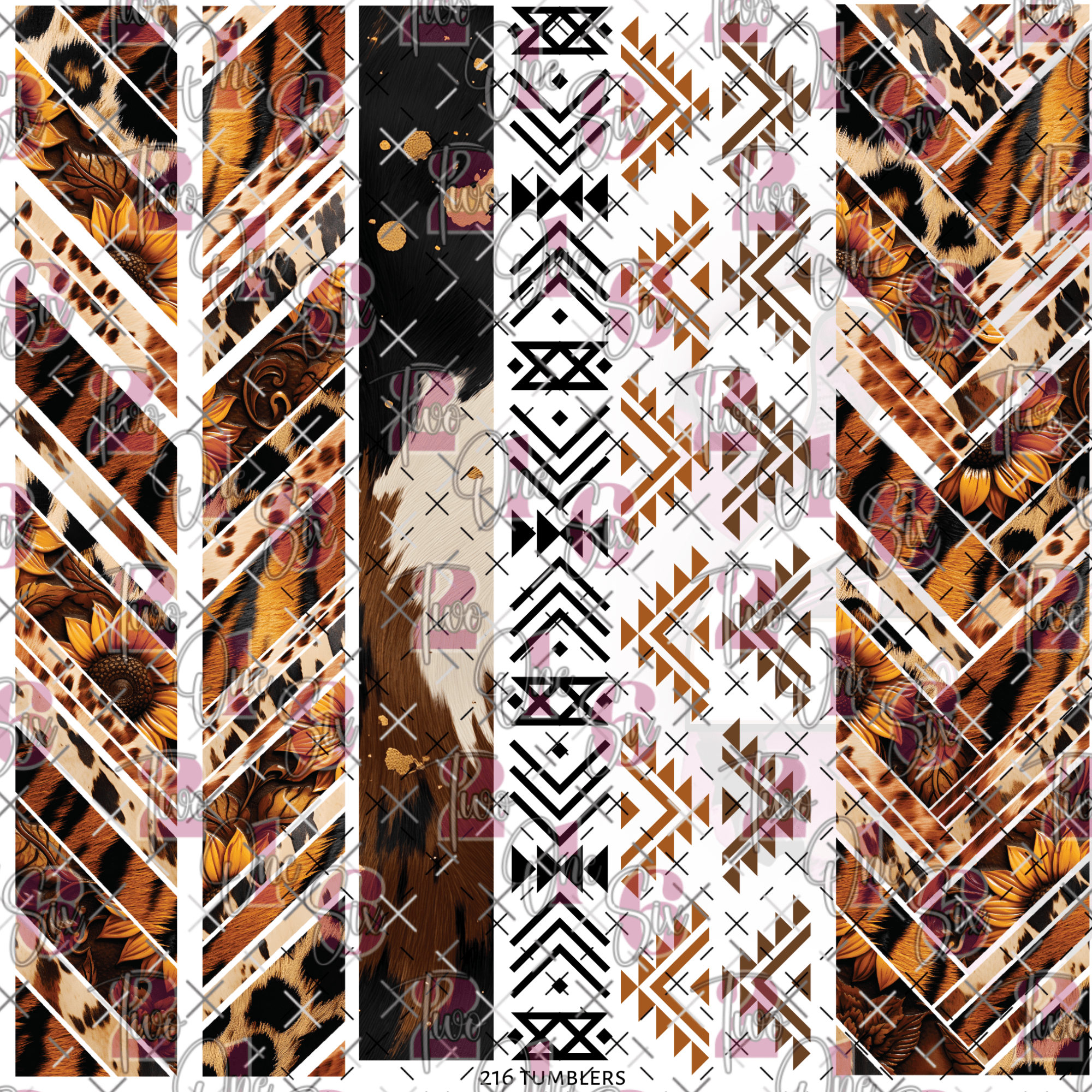254 BRAIDED WESTERN - 216 Tumblers