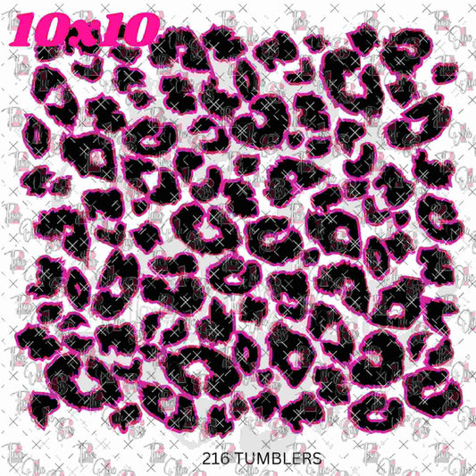 261 - PINK LEOPARD SPOTS W/OUTLINES - 216 Tumblers