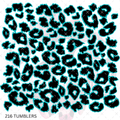 262 - TURQUOISE LEOPARD SPOTS W/OUTLINES - 216 Tumblers
