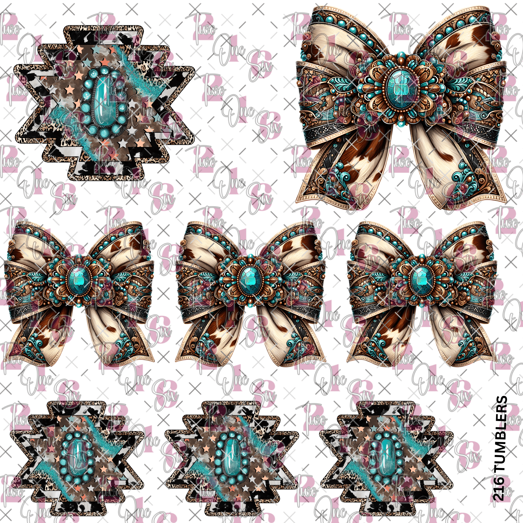 265 COQUETTE BOWS - 216 Tumblers