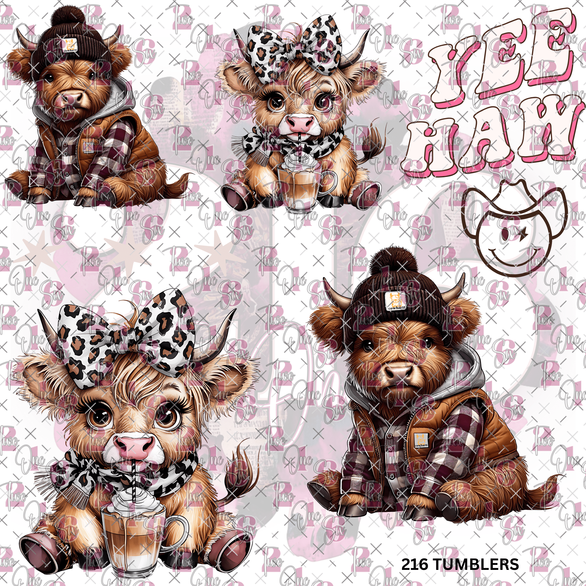 266 - CUTE HIGHLANDS - 216 Tumblers