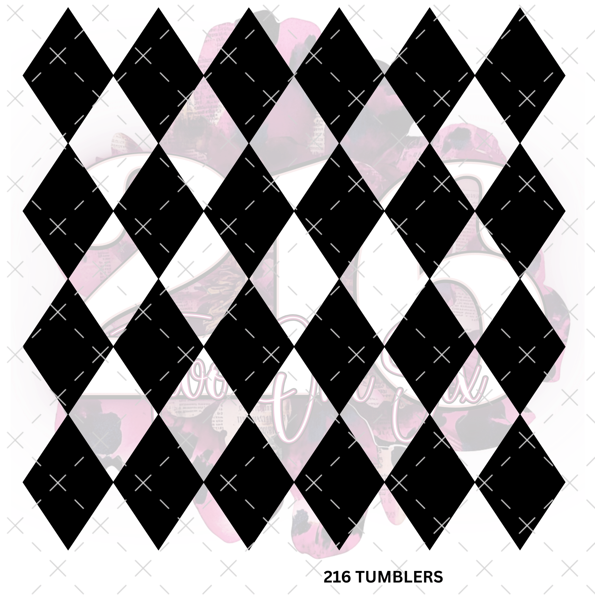 268 - ARGYLE OUTLINE - 216 Tumblers