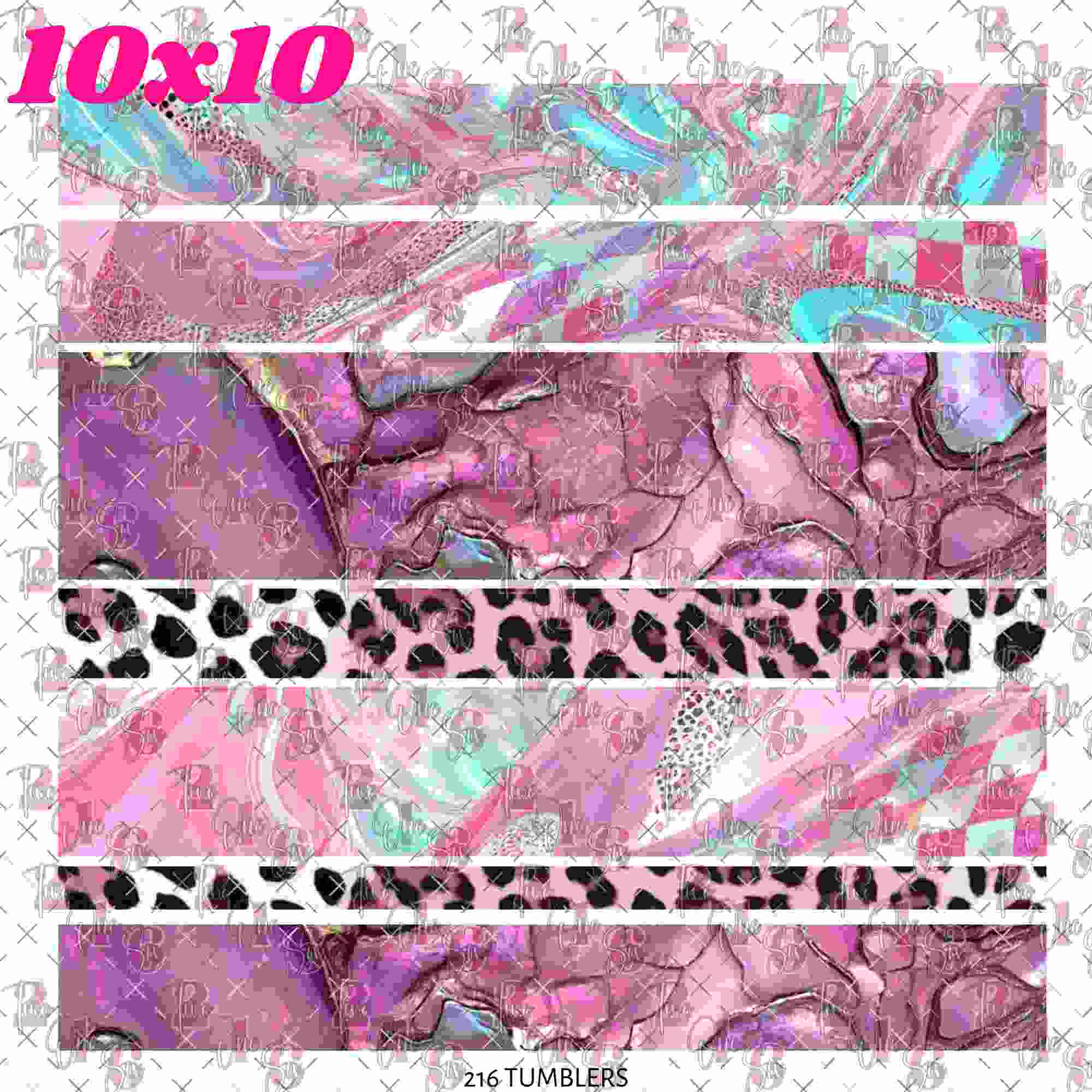 10X10-96 PINK BANDS