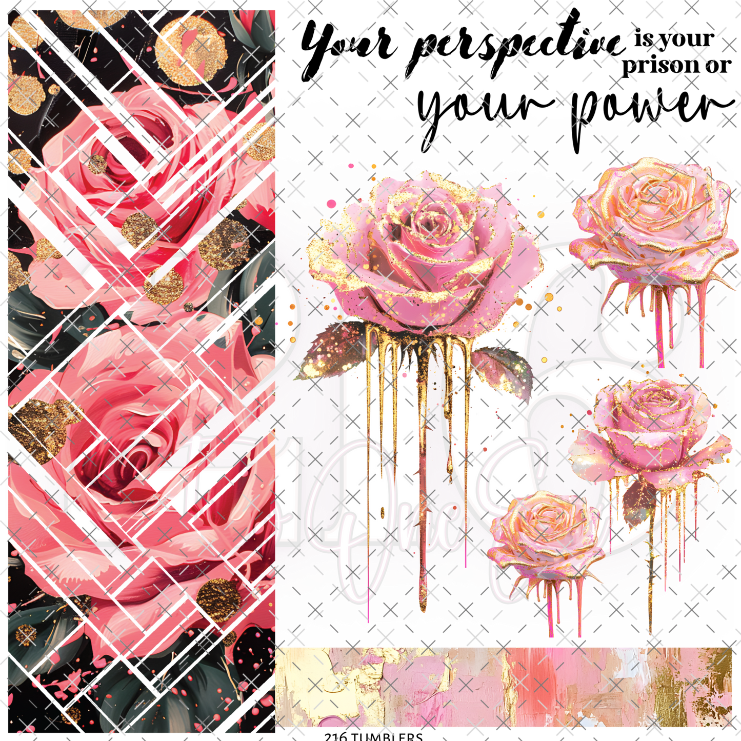 249 BRAIDED FLORAL DRIP