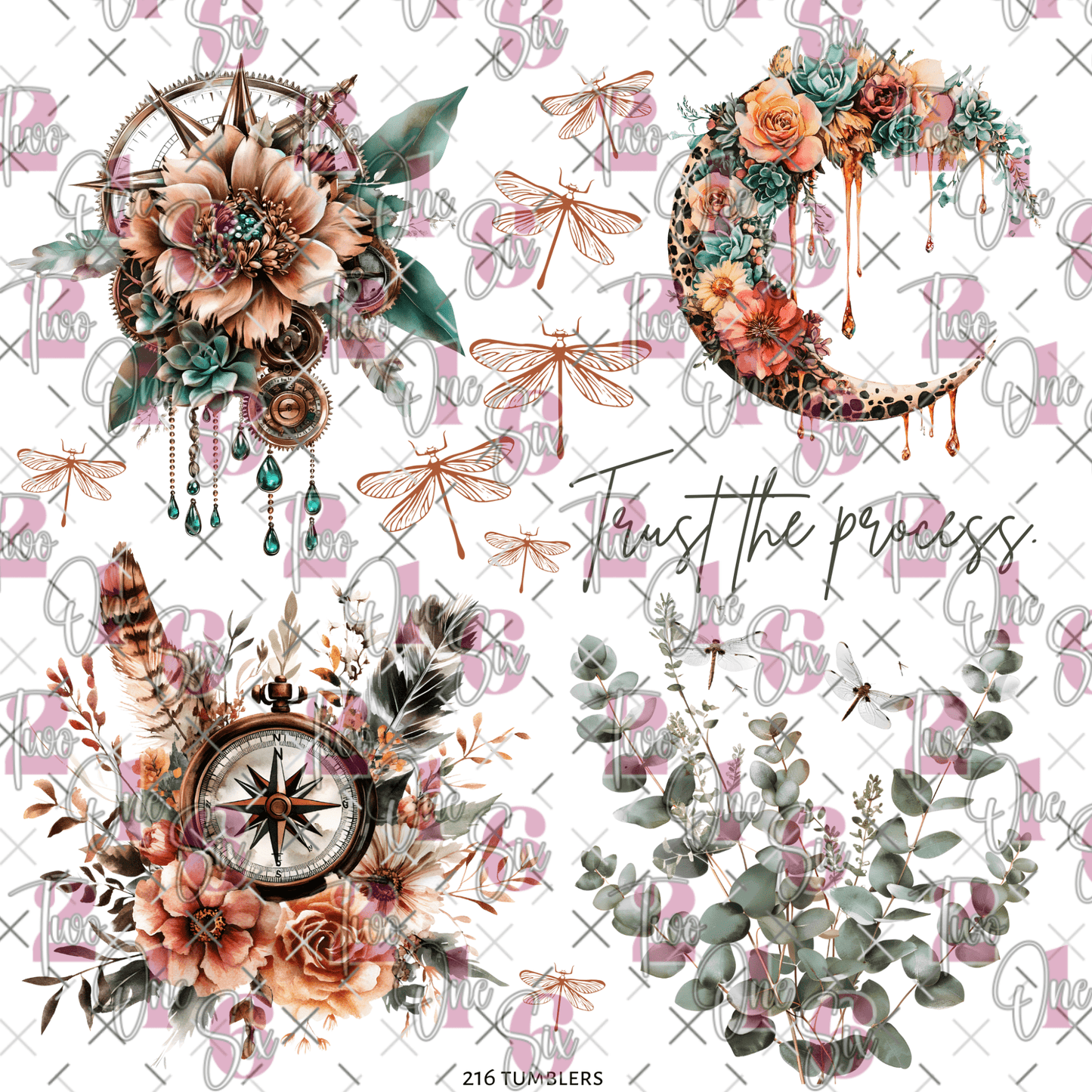 288 TRUST THE PROCESS - 216 Tumblers