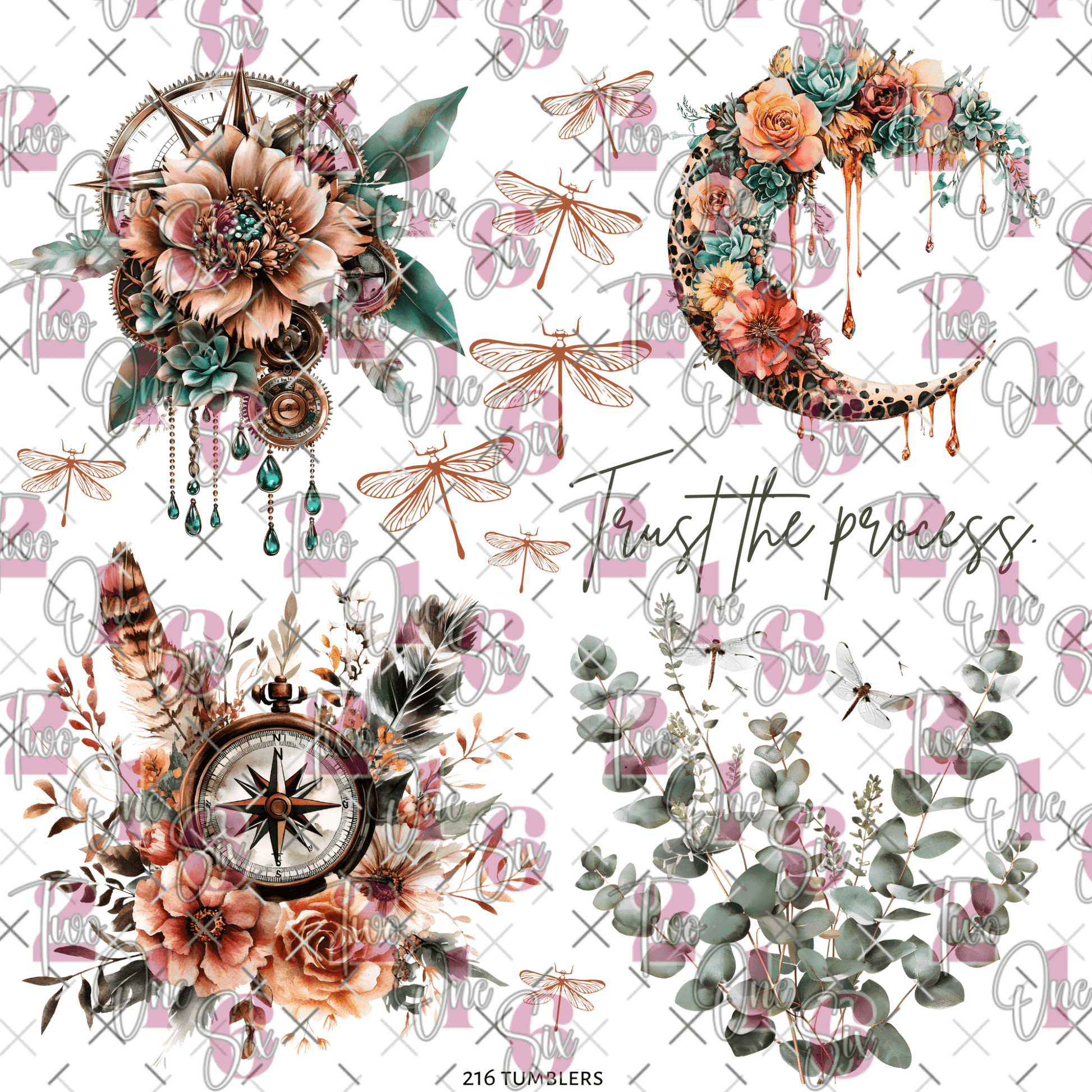 288 TRUST THE PROCESS - 216 Tumblers