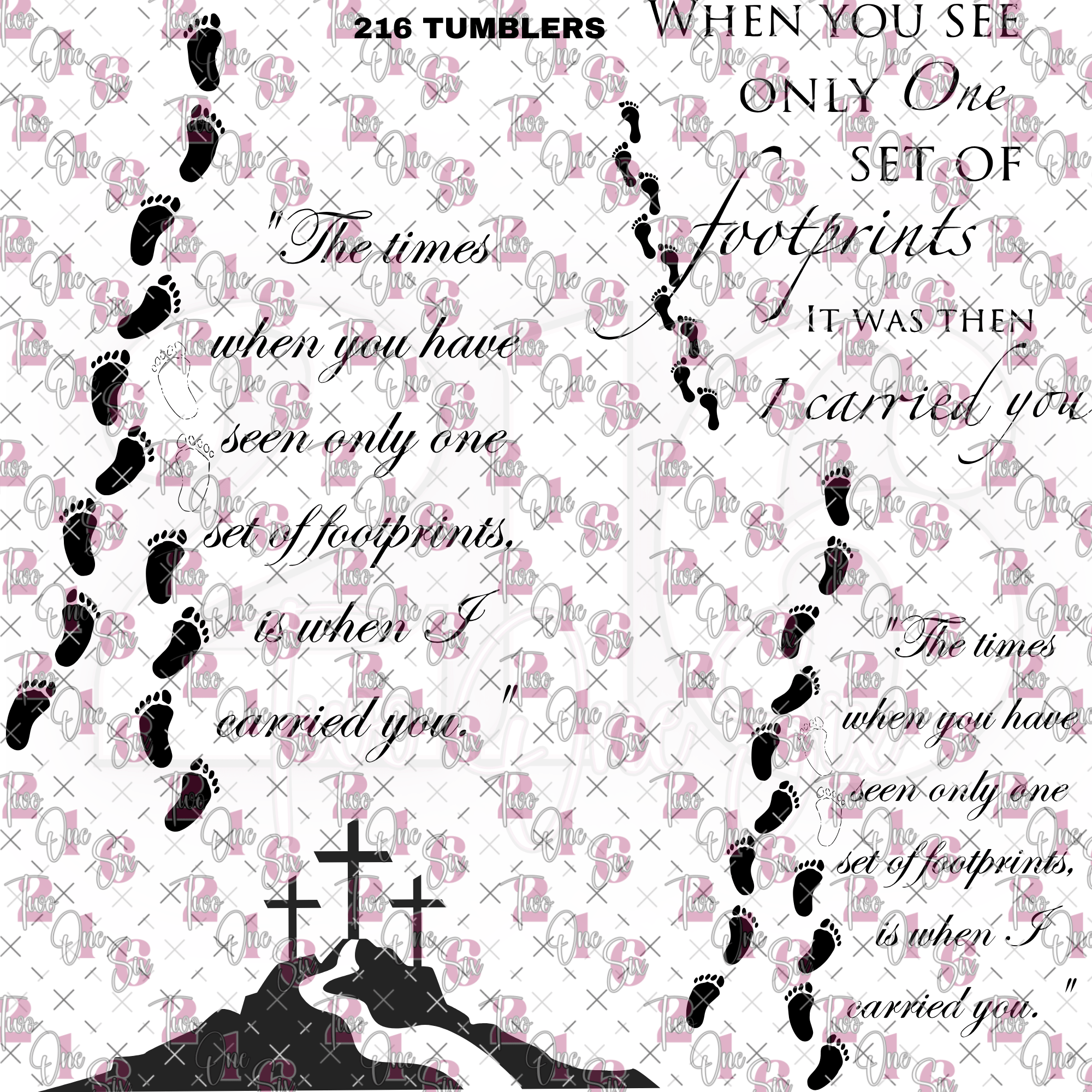295 FOOTPRINTS POEM - 216 Tumblers