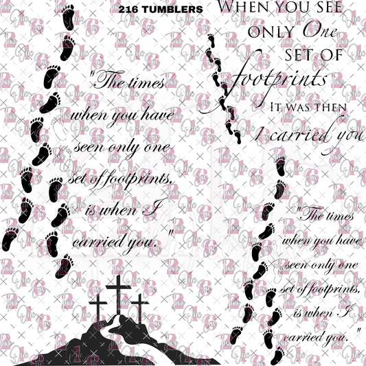 295 FOOTPRINTS POEM - 216 Tumblers