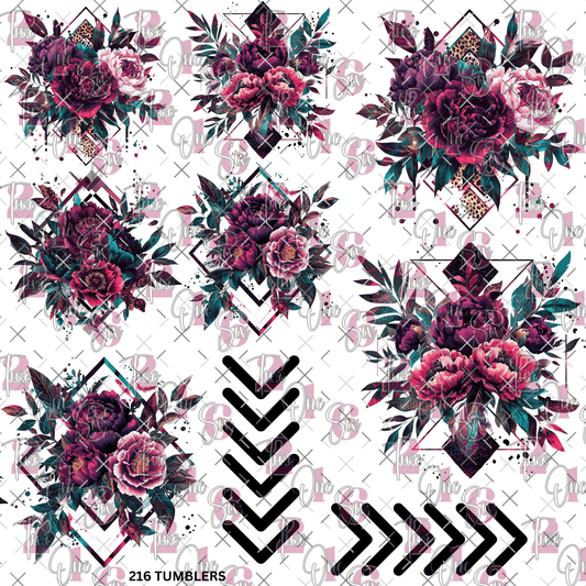 298 FLOWER POWER - 216 Tumblers