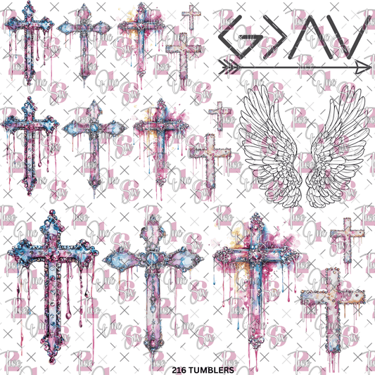 299 CROSS AND G>< - 216 Tumblers