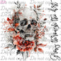 7X7 30 FLORAL SKULL  - GROW THROUGH THE DIRT