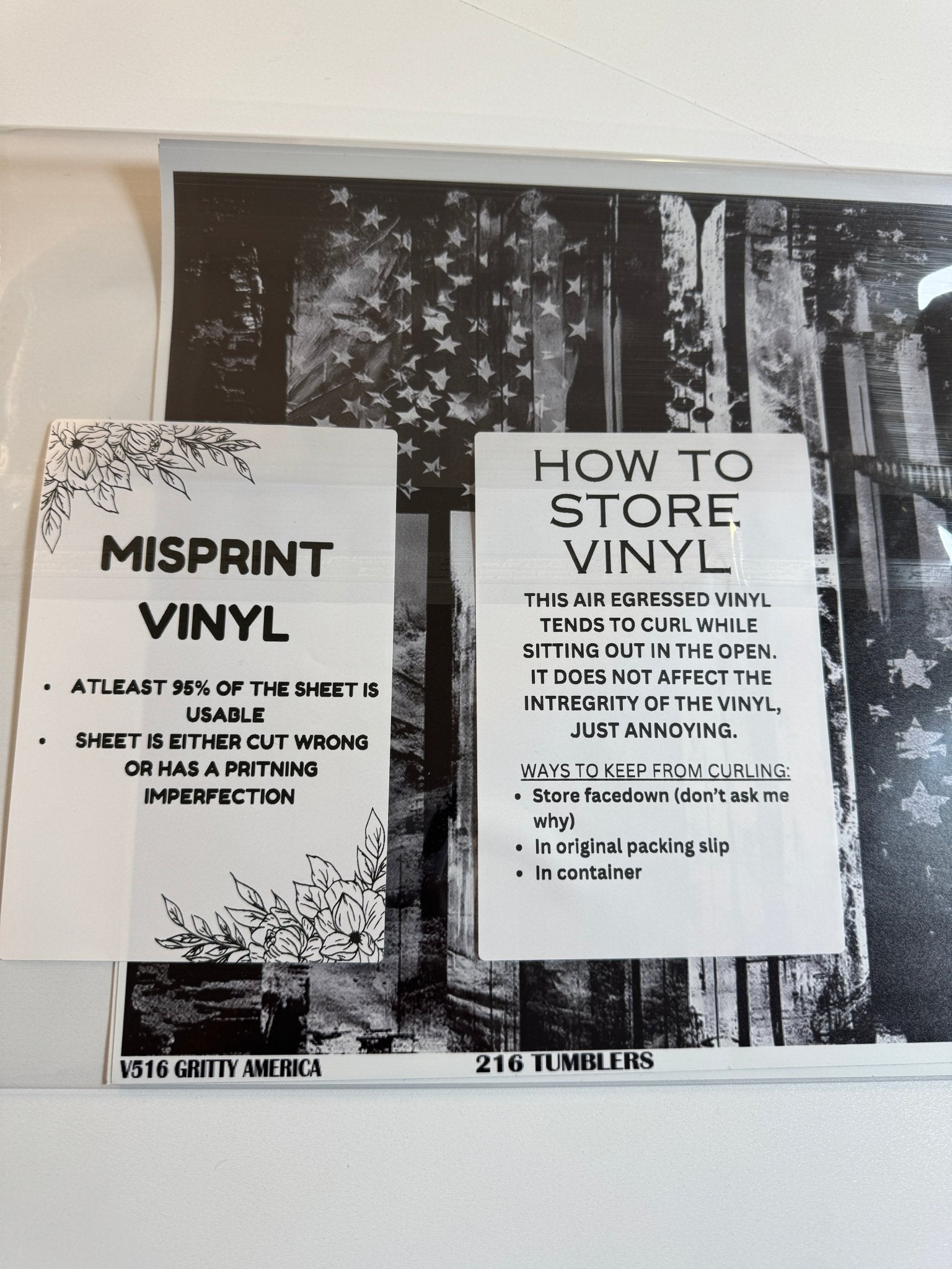 3 Misprint Vinyls - 216 Tumblers