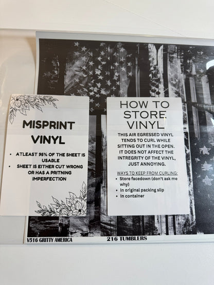 3 Misprint Vinyls - 216 Tumblers