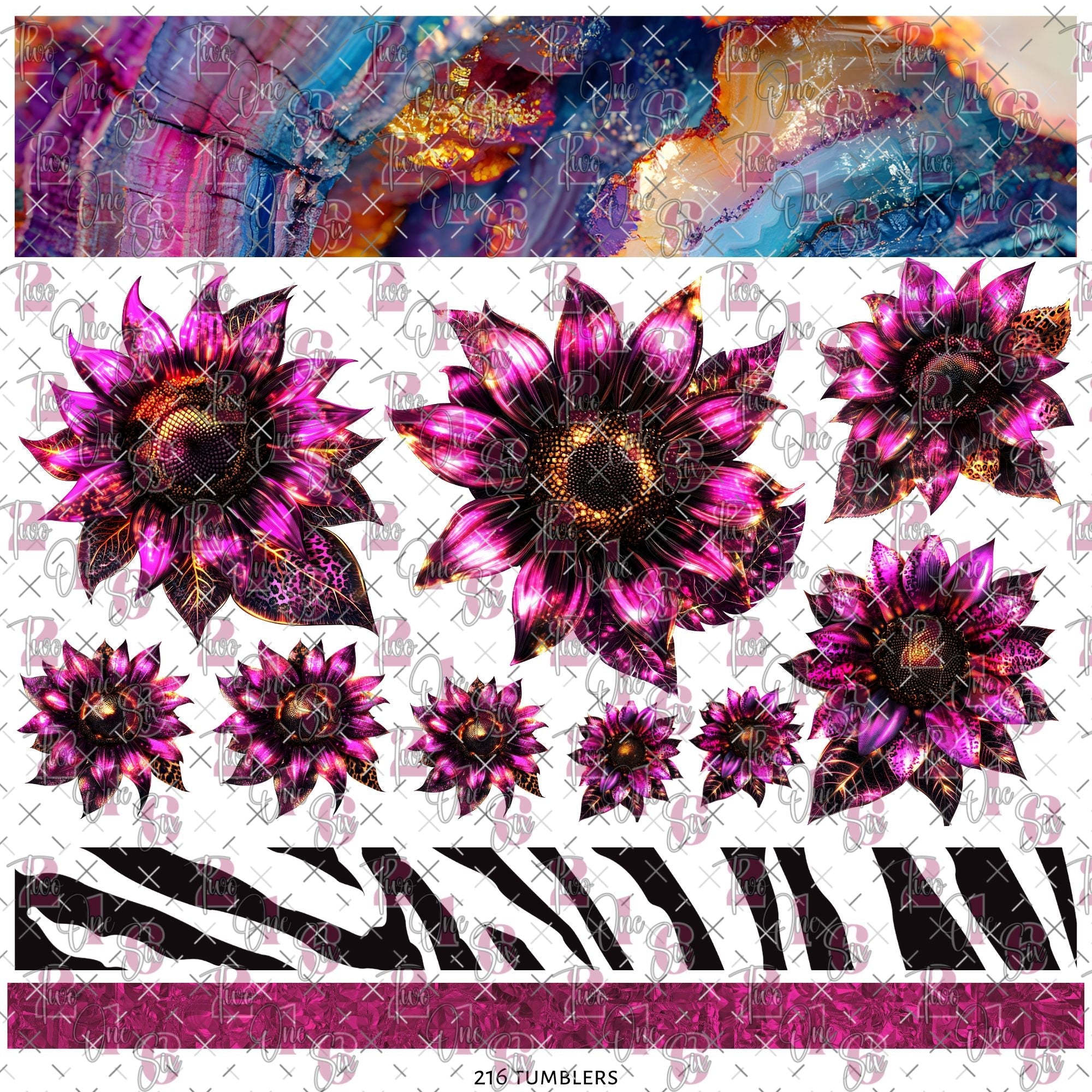 306 ZEBRA AFFAIR - 216 Tumblers