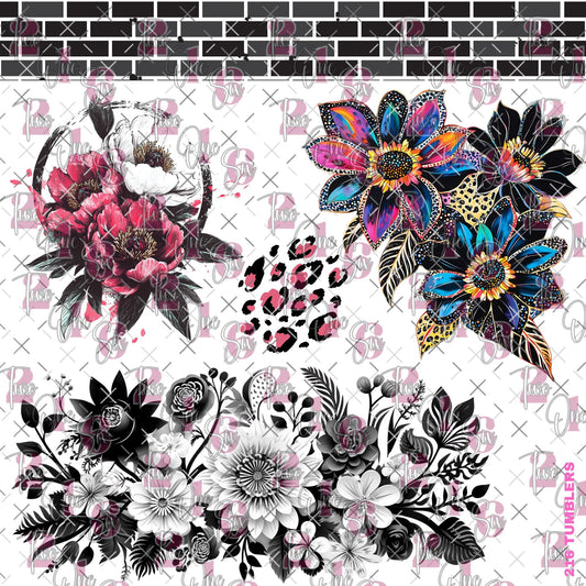 324 BRICK FLORALS - 216 Tumblers