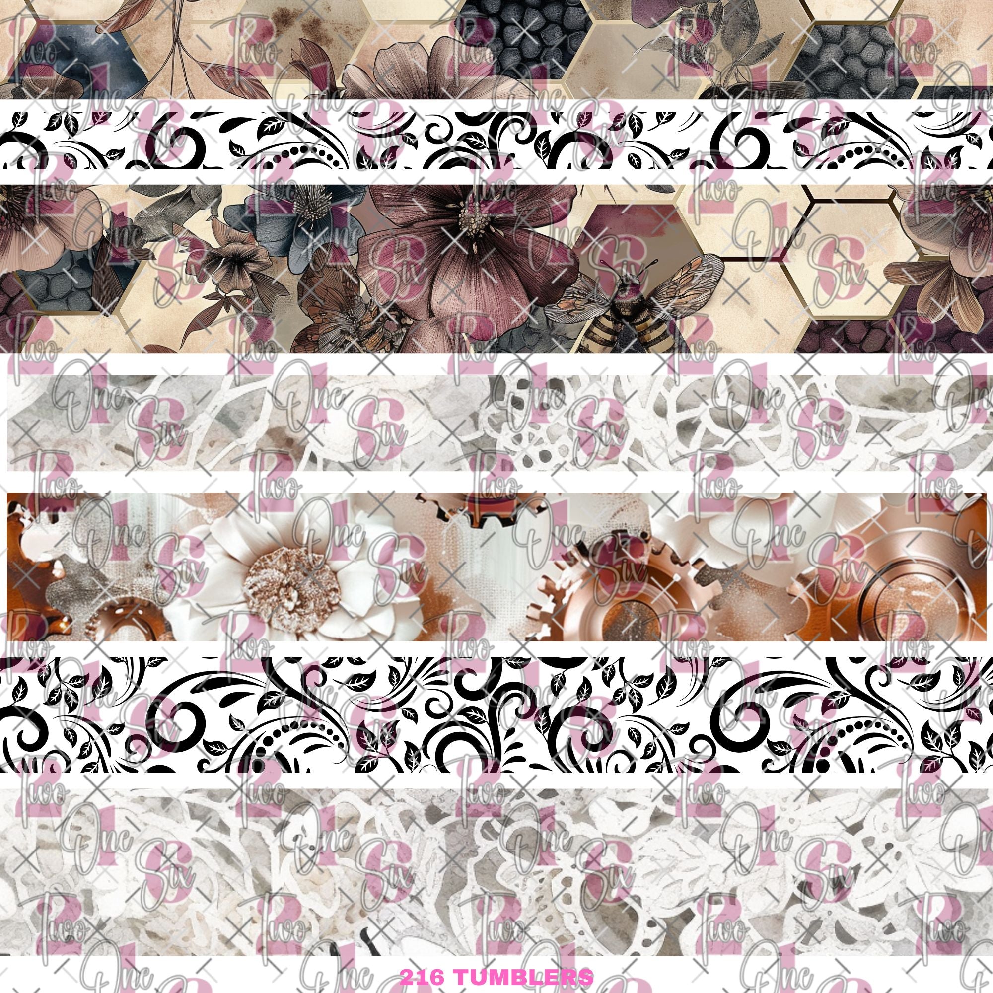 332 SHABBY CHIC - 216 Tumblers