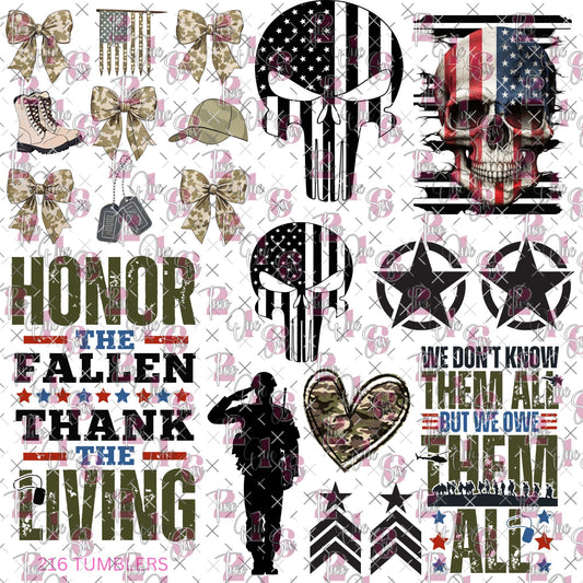 341 MILITARY INSPIRED - 216 Tumblers