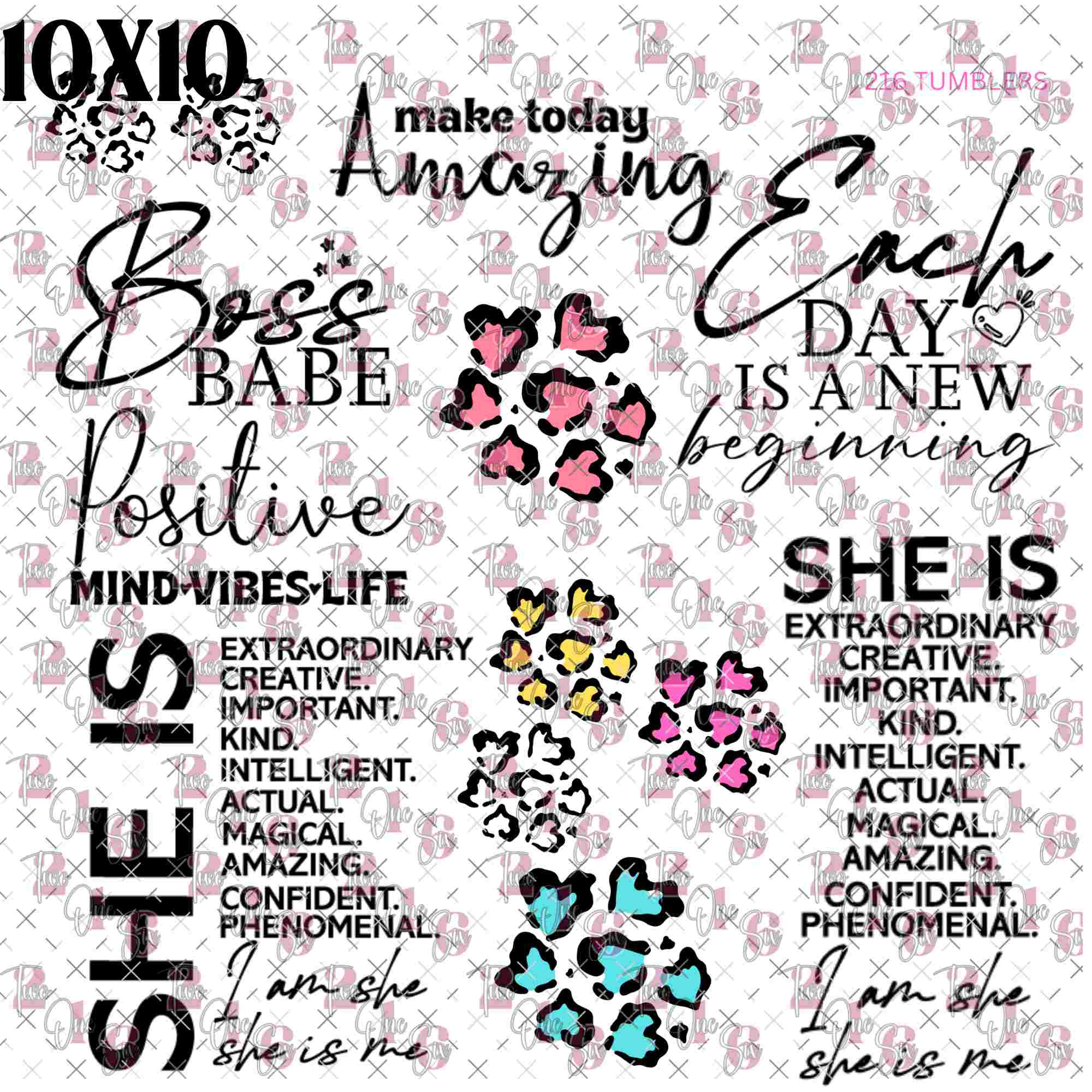 352 SHE IS WORD SHEET – 216 Tumblers