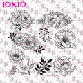 357 FLORAL OUTLINES - 216 Tumblers
