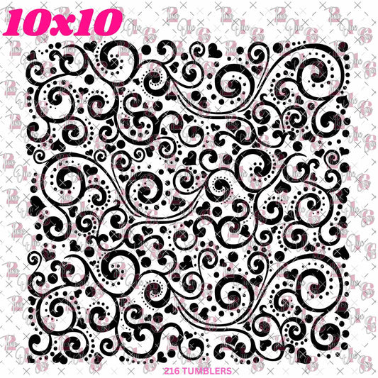 358 TOOLED HEARTS - 216 Tumblers