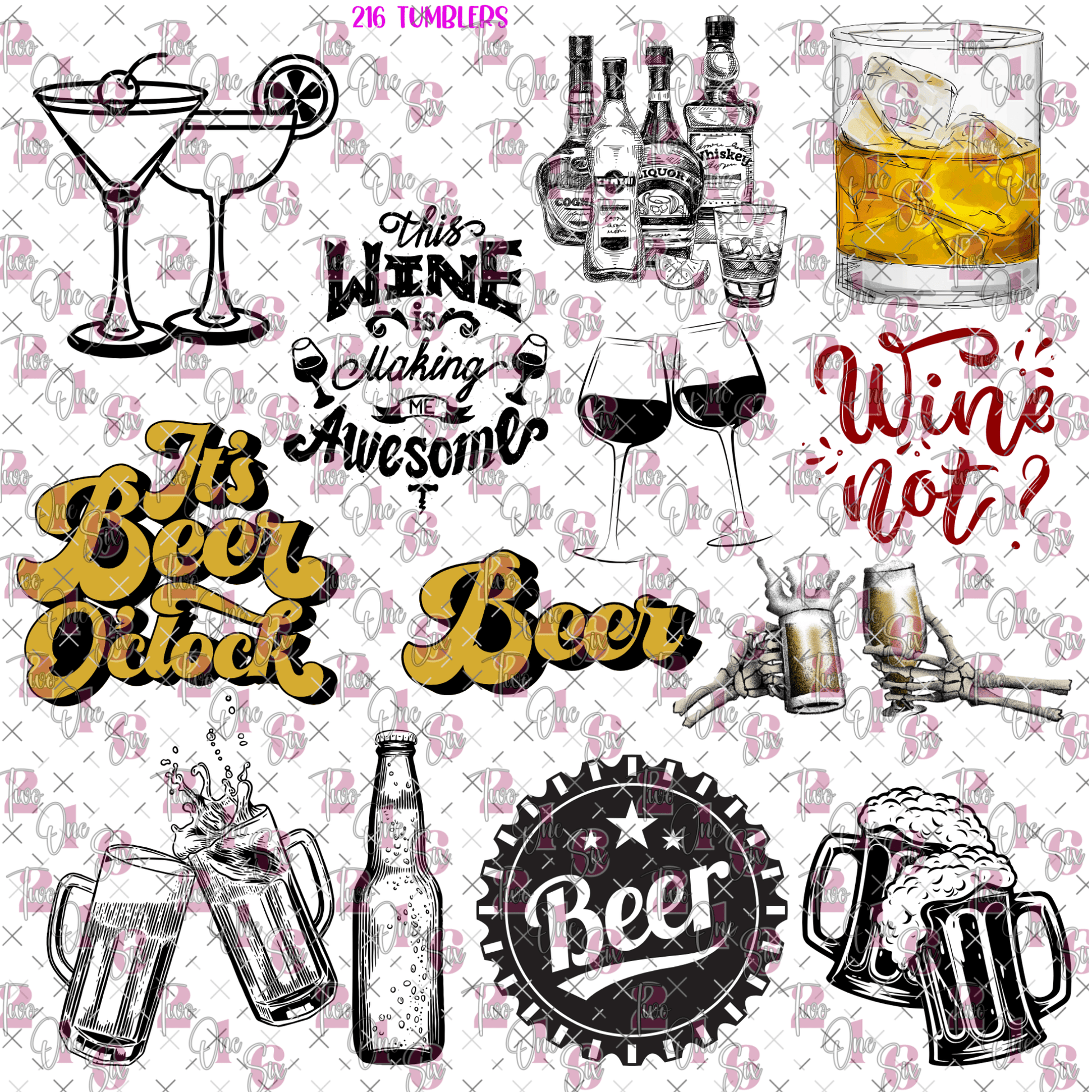 363 BEER - 216 Tumblers